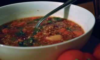 Постный суп из гречки