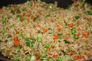 Пряный рис с овощами