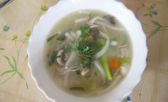 Куриный суп с шампиньонами