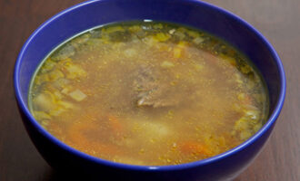 Рассольник с гречкой