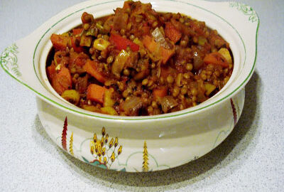 Чечевица с овощами