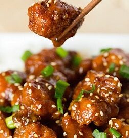 Мясо с кунжутом и медом