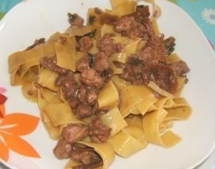 Паста с белыми грибами