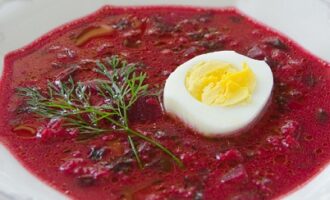 Свекольник горячий, борщ без капусты