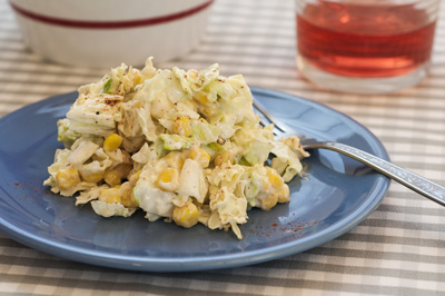 Салат из пекинской капусты с кукурузой