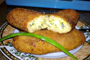 Картофельные зразы с яйцом