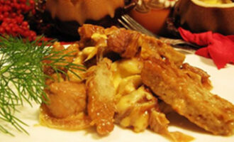 Шашлык на сковородке