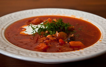 Борщ с грибами