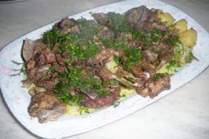 Казан-кебаб с картофелем