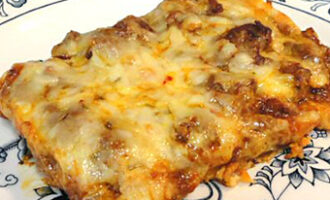 Мясная запеканка с овощами