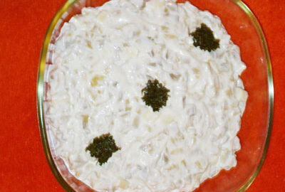 Салат с кукурузой, грибами и сыром