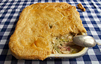 Пирог с картошкой и курицей