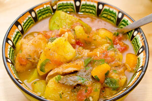 Курица с кабачками и картошкой