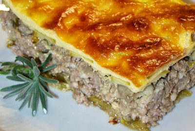 Мясная запеканка с кабачками