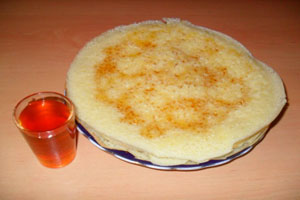 Блины на дрожжах с манкой