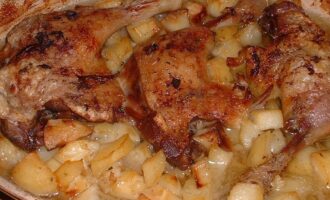 Окорочка с картошкой в духовке