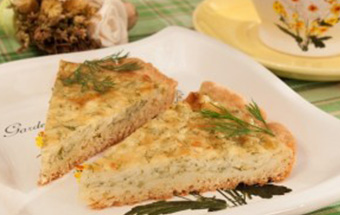 Пирог с творогом и сыром