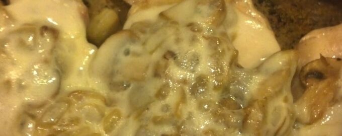 Грудка куриная отбивная с грибами