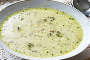 Сырный суп-пюре с грибами