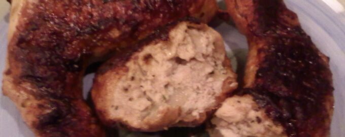 Фаршированные грибами куриные ножки