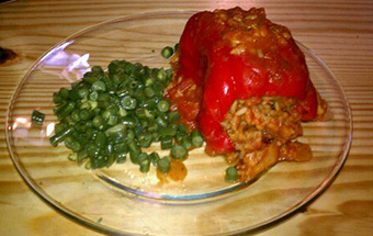 Перец, фаршированный грибами