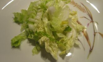 Салат из пекинской капусты с маслом