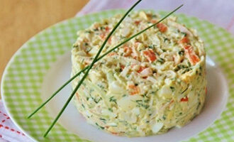 Салат из крабов и огурцов