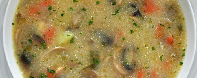 Суп из шампиньонов и моркови