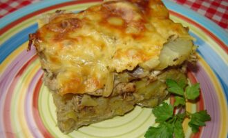Картофельная запеканка с курицей