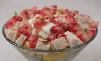 Салат с гранатом и курицей
