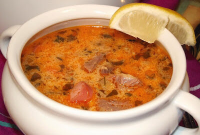 Солянка мясная с грибами