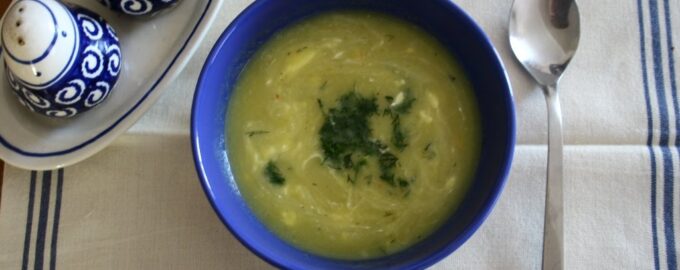 Суп-пюре из кабачков с сыром