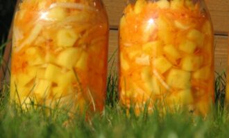 Cалат на зиму из кабачков и моркови