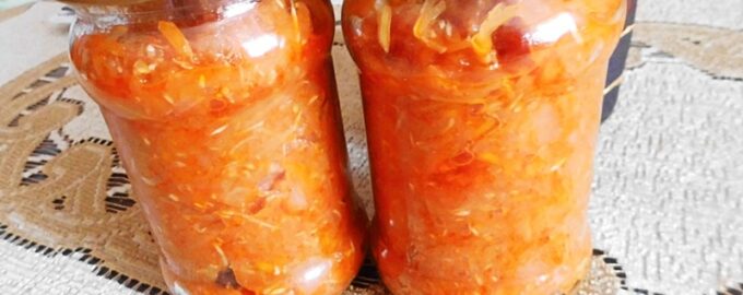 Кабачковая икра с перцем на зиму