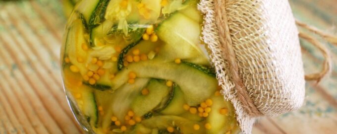 Салат из кабачков с луком на зиму