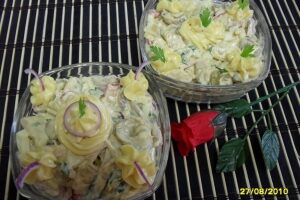 Салат из куриных сердечек