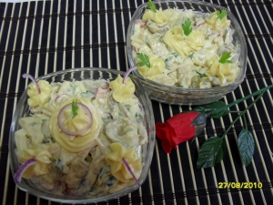 Салат из куриных сердечек