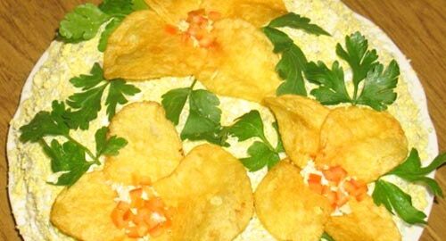 Салат "Орхидея" с курицей