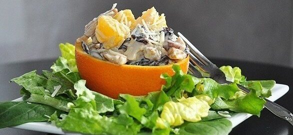 Куриный салатик с апельсинчиком