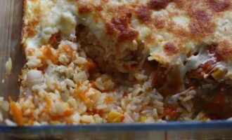 Рыбная запеканка с рисом