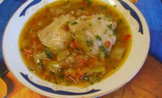 Курица с болгарским перцем и помидорами