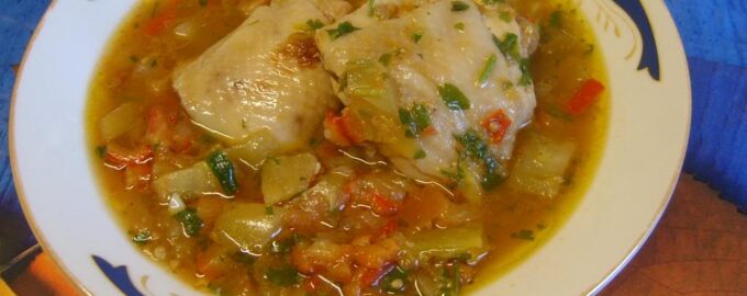 Курица с болгарским перцем и помидорами