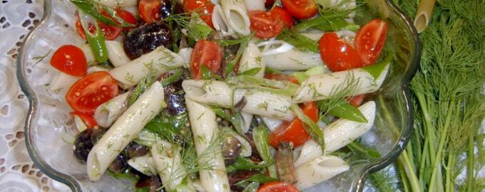 Постные макароны с грибами и фасолью