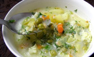 Овощной суп в микроволновке
