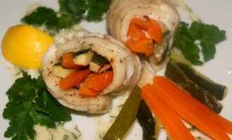 Филе пангасиуса с овощами