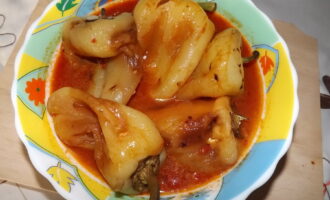 Запеченные перцы с соусом