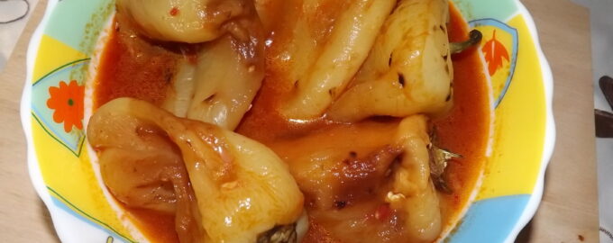 Запеченные перцы с соусом
