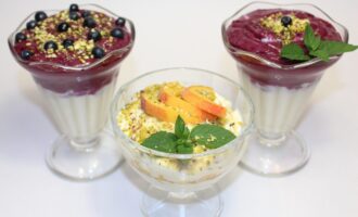 Десерт из Маскарпоне с ягодами и фруктами
