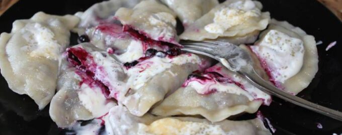 Вареники с черникой