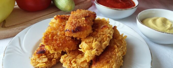 Куриное филе в кукурузных хлопьях